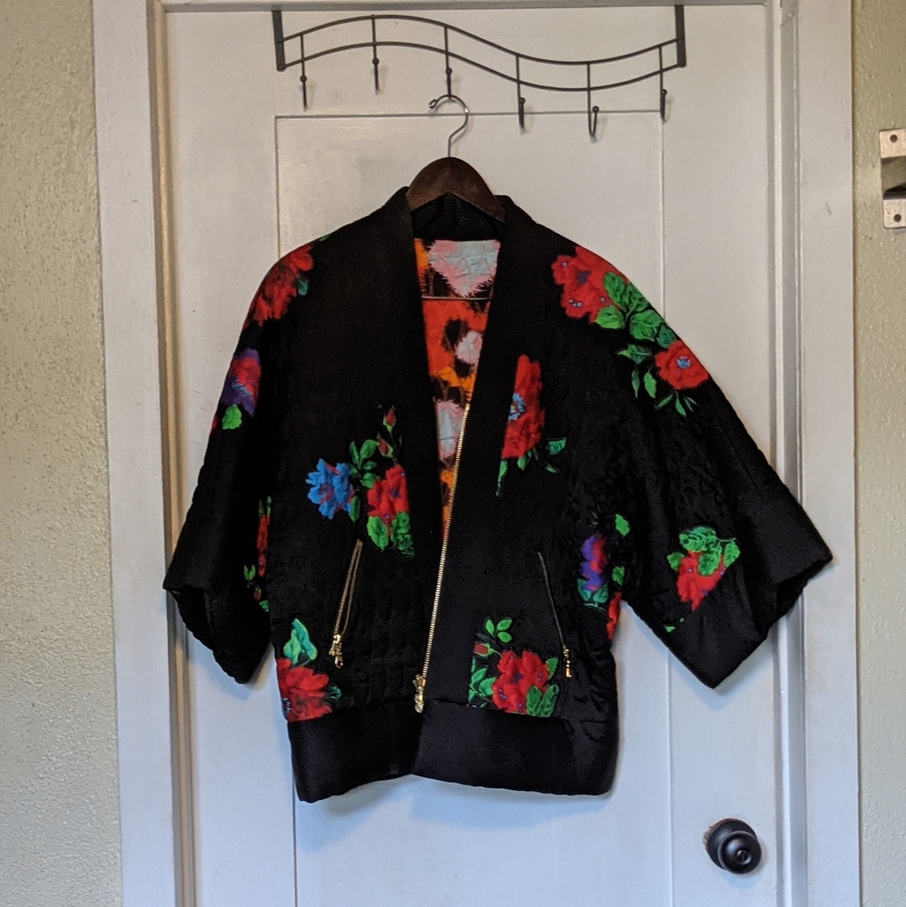 Kenzo X H&M Silk Reversible Cape Jacket One Size